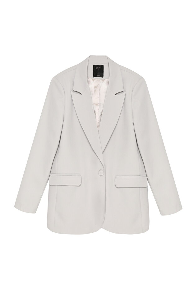 سترة بليزر رمادية فاتحة - 2