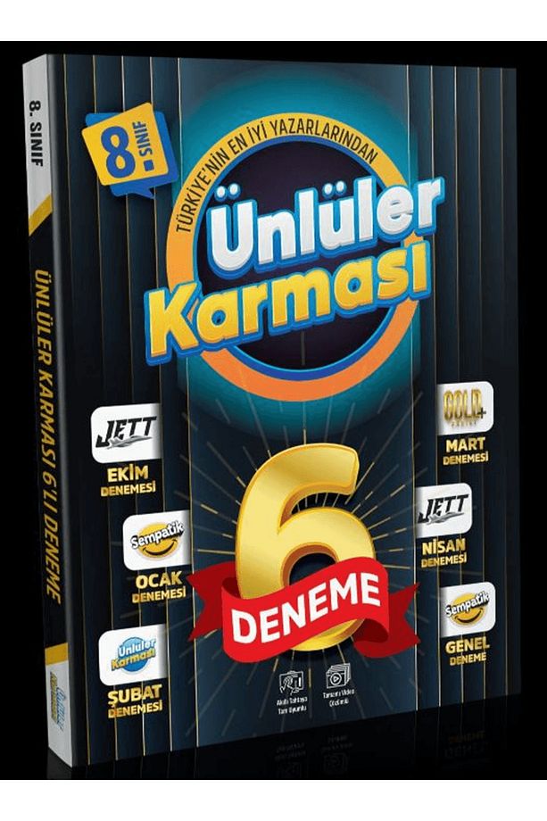 8.Sınıf 6 lı Karma Deneme / Kollektif / Ünlüler Karması / 9786256529595 - 1