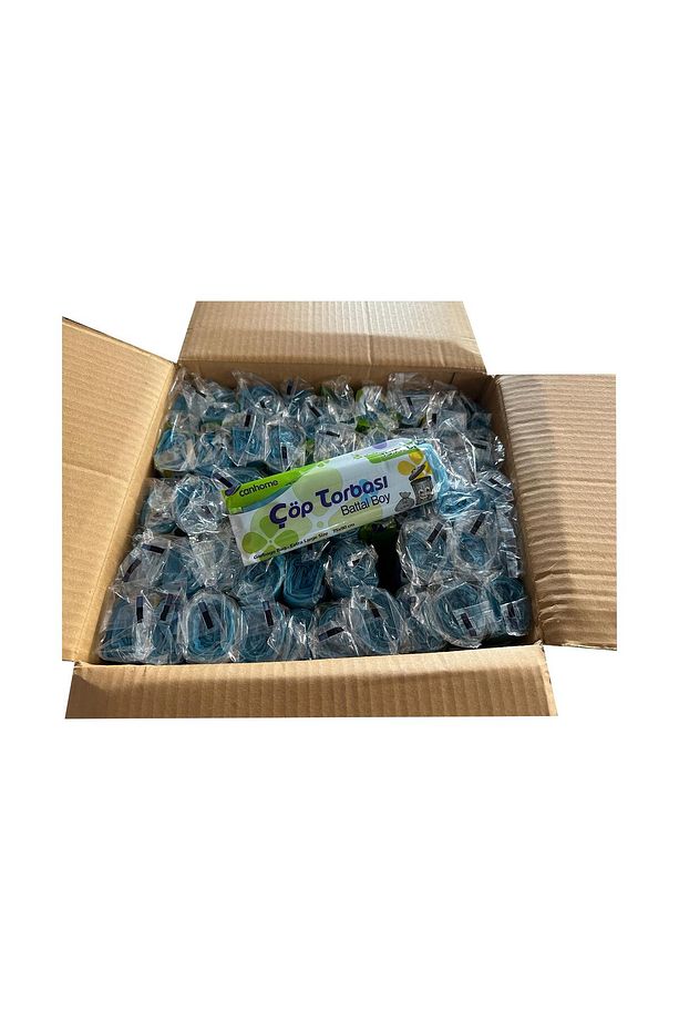 Mavi Büyük Boy Battal 75x90 Cm. 30 Litre Çöp Torbası Poşeti - 10 Adetlik 50 Rulo - Koli - 2