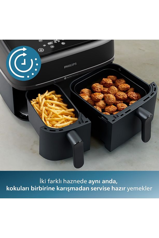 Versuni Çift Hazneli 3000 Serisi Çift Hazneli Airfryer, 3L + 6L, , LED EKRAN - 2