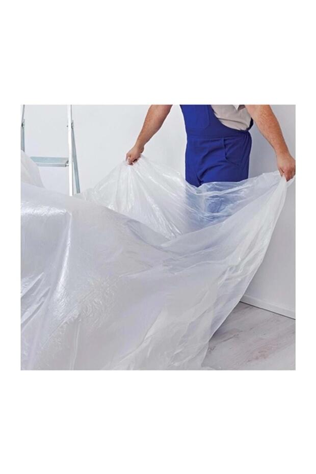 Naylon Tadilat Boya Koruyucu Örtü Poşet Folyo - 4x5 Metre - 20 m2 - 1 Paket - 3