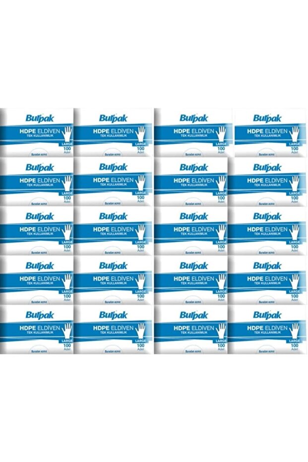 Hdpe Work Cleaning Disposable Clear Gloves / Large Size / 20 Packs of 100 Pieces - Parcel