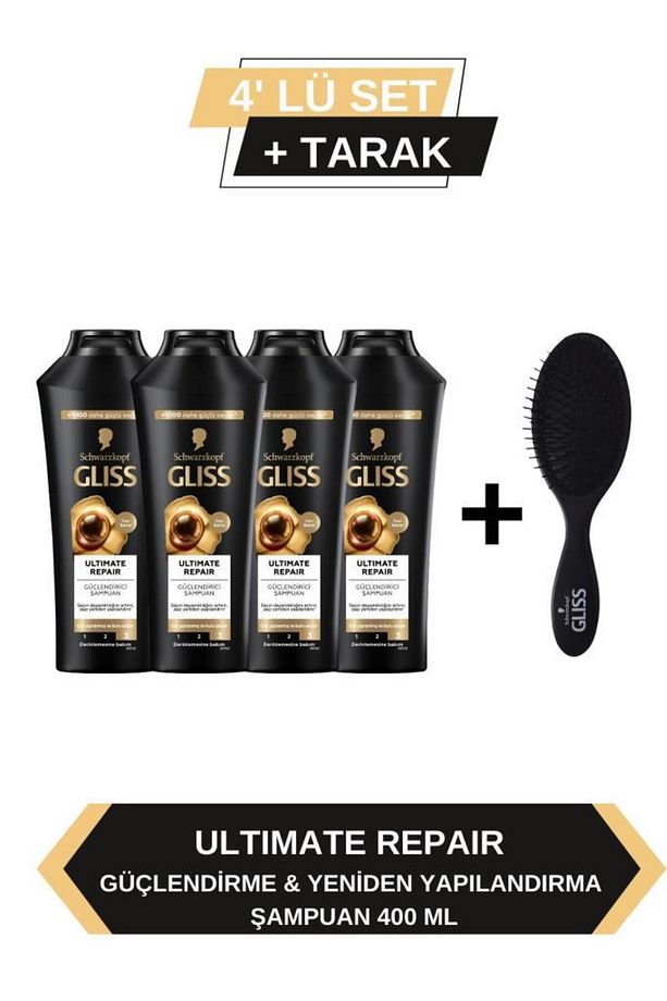 Ultimate Repair Şampuan 400ml X 4'lü Set Tarak - 1