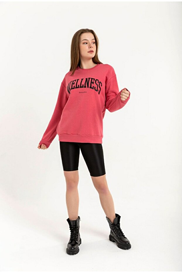 Printed 3 Thread Raised Sweatshirt - 2