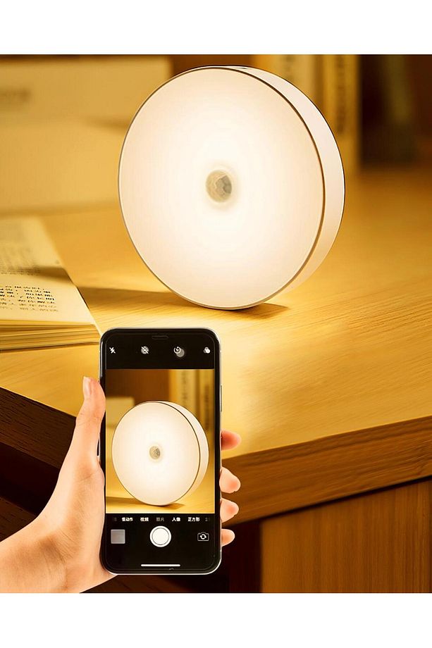 6 Adet Şarjlı Hareket Sensörlü 8 Led Banyo Dolap Merdiven Lamba Yapışkanlı Manyetik Gün Işığı Aplik - 5