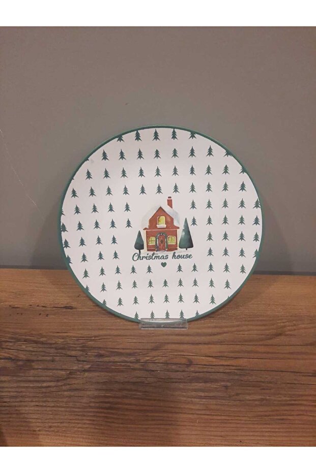 KERAMİKA SERVİS TABAĞI 26 CM 6 ADET YILBAŞI / NEW YEAR / NOEL - 3