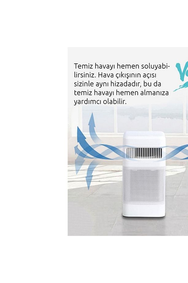 Airwise 4'in 1 Uv'li Mini Oda Hava Temizleyicisi H.e.p.a.13-bluetooth Speaker-wireless Şarj - 7