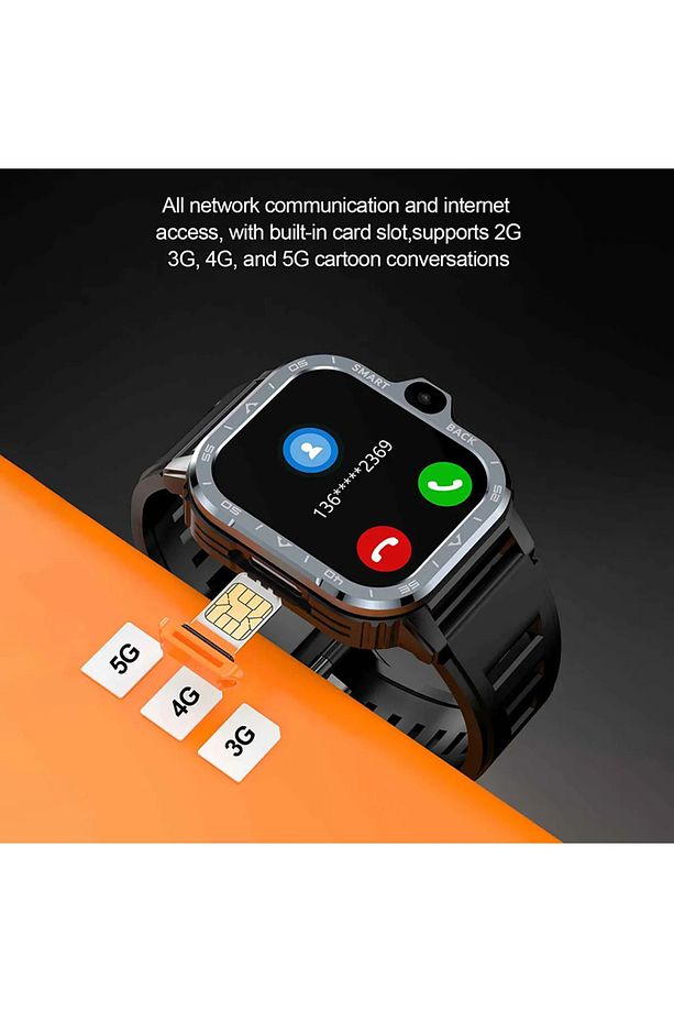 Sim Kartlı Android Watch 64GB Hafıza/Wifi/Gps/Çift Kamera/Play Store/3GB Ram Destekli Akıllı Saat - 4