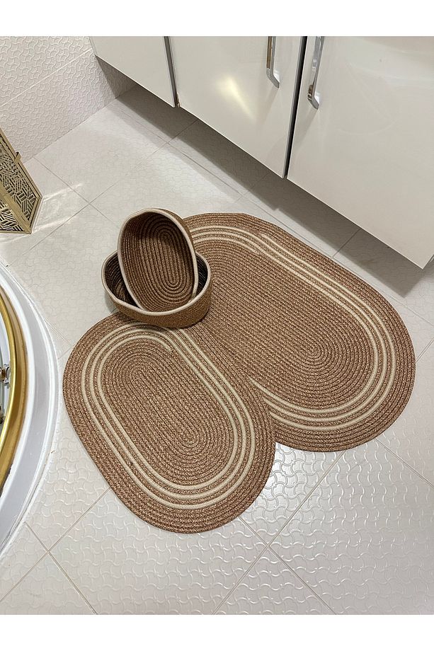 Jüt , Hasır ,banyo Paspas Takımı, Banyo Sepet Takımı ,paspas Takımı Klozet Takımı - 2