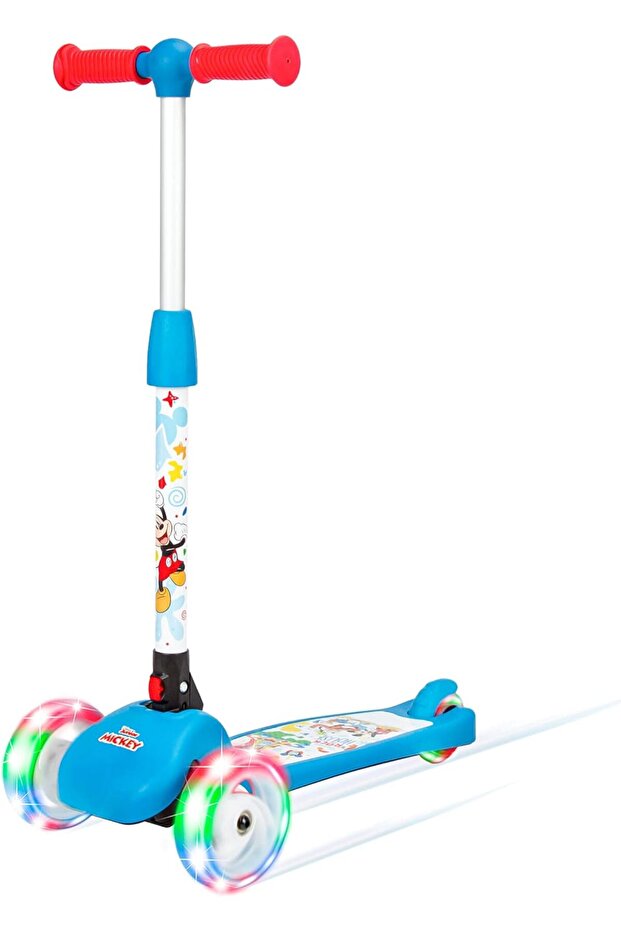 Three Wheels Mickey LED Folding Scooter