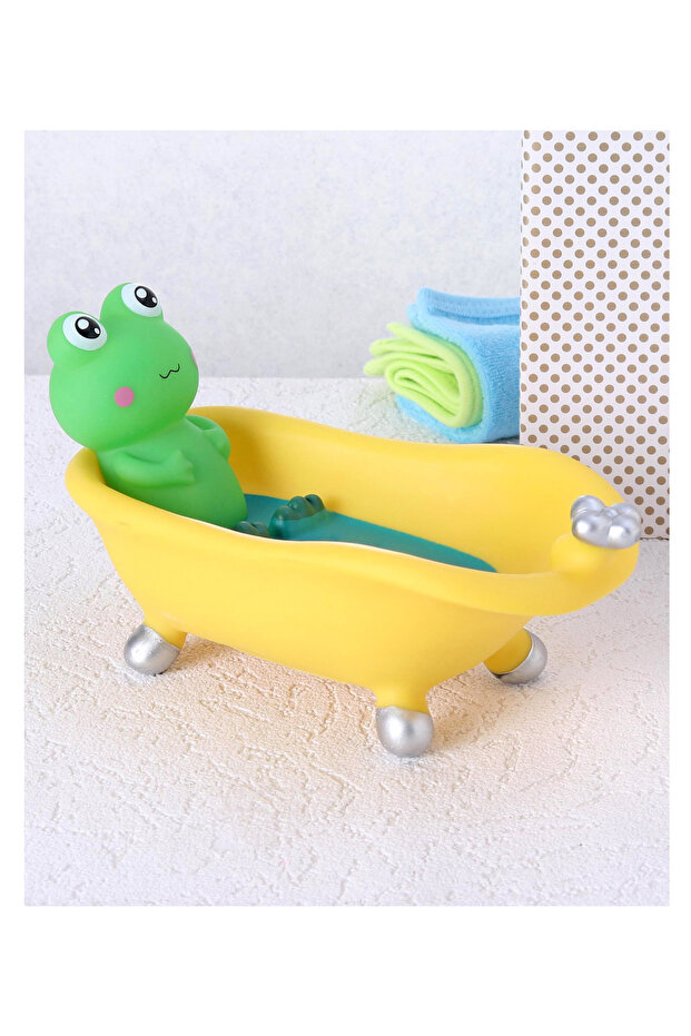 طبق صابون على شكل ضفدع - متعدد الألوان - 1