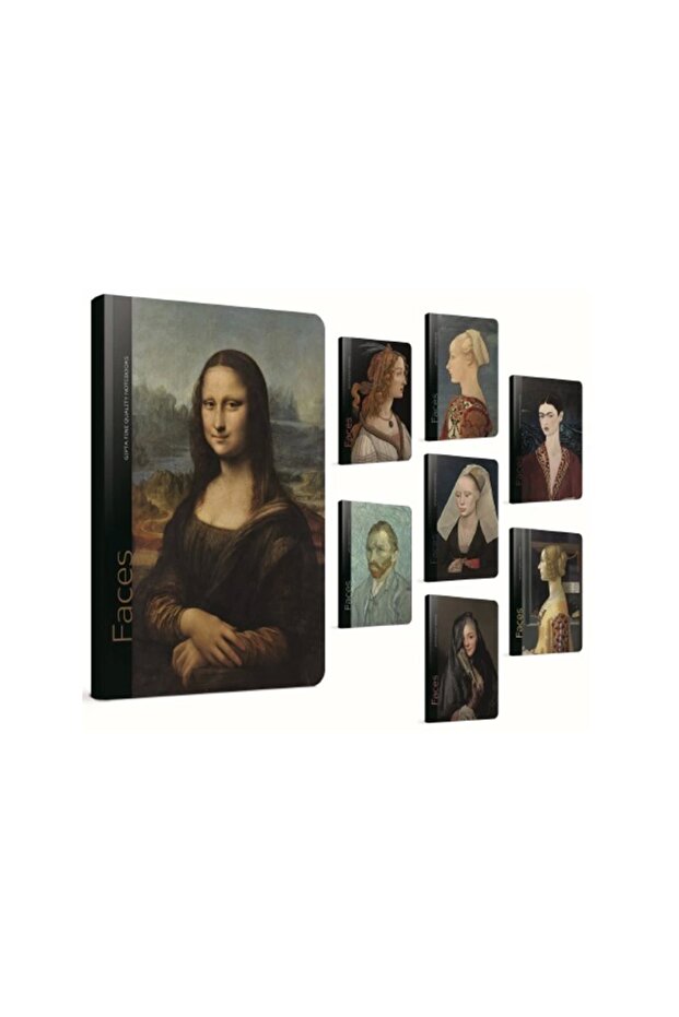 FACES غلاف صلب مخيط بخيوط 8 × 12 سم 80 YP دفتر ملاحظات مسطر