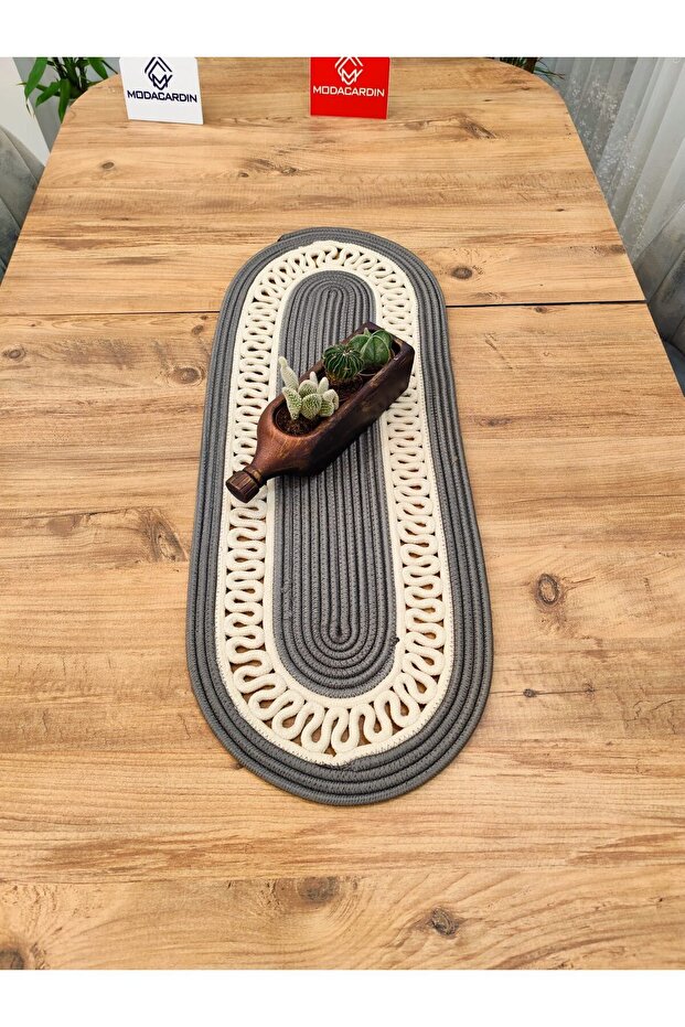 Jute, Wicker, Decorative Tablecloth, Runner 35X100 Cm, American Service, Coffee Table Cover, Bohemian Style