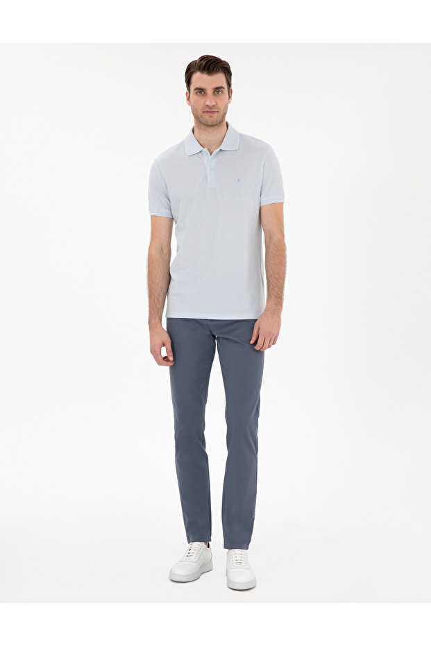 Light Blue Slim Fit 5 Pocket Chino Pants 50271249-Vr003