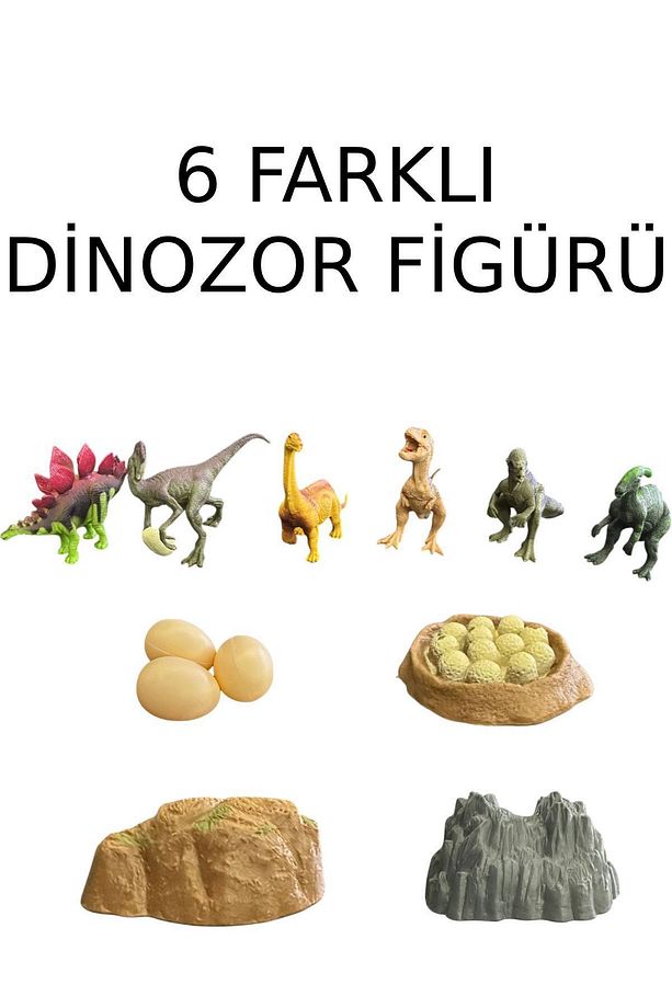 Dev Dinozor Yumurtası 13 Parça Dinozor Figür Seti - 6