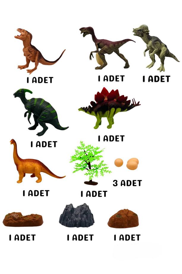 Dev Dinozor Yumurtası 13 Parça Dinozor Figür Seti - 5