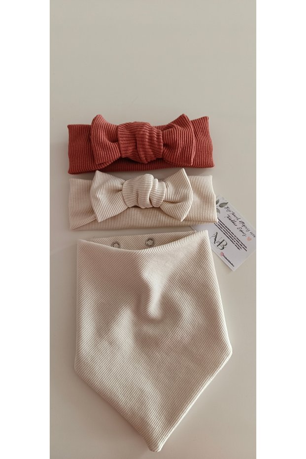 Nisbutikaksesuar Baby Bandana Baby Bib Set, Collar, Drool Bib, Bandana Collar Set
