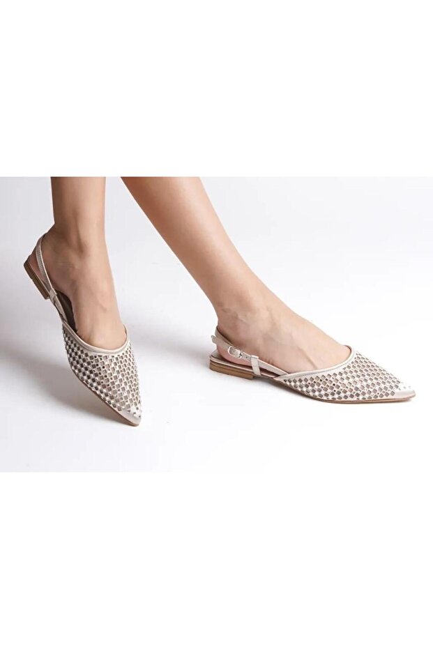 K76002 Women's Stone Evening Dress Ballerinas