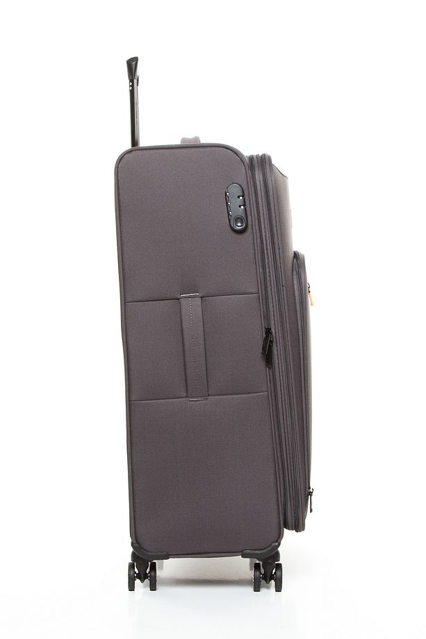 032 3'LÜ SET Ultra Light Hafif Lüx Kumaş Tekerlekli Valiz GRİ - 6