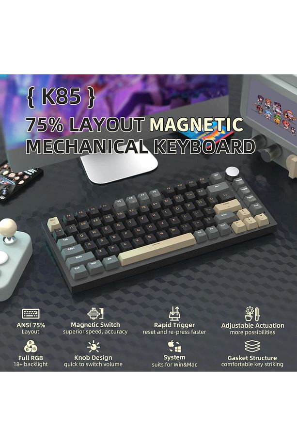Attack Shark K85 Rapid Trigger Rgb Mekanik Klavye Türkçe Q - 2