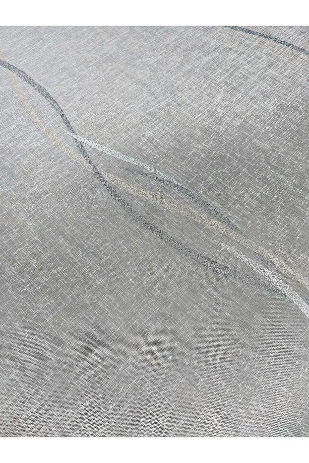 GRİ SİM JAKARLI İNCE POLYESTER TÜL(LM) - 2