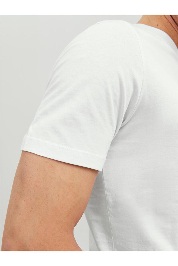 JJEORGANIC BASIC TEE SS O-NECK NOOS White - 4