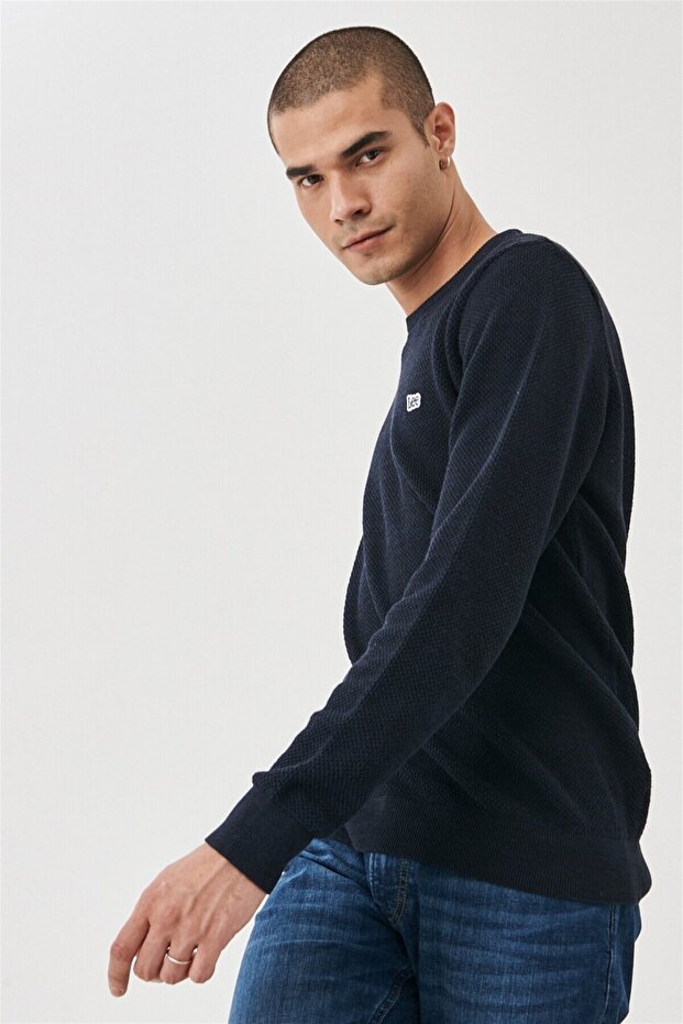 Balıkçı Yaka Triko Navy - 3