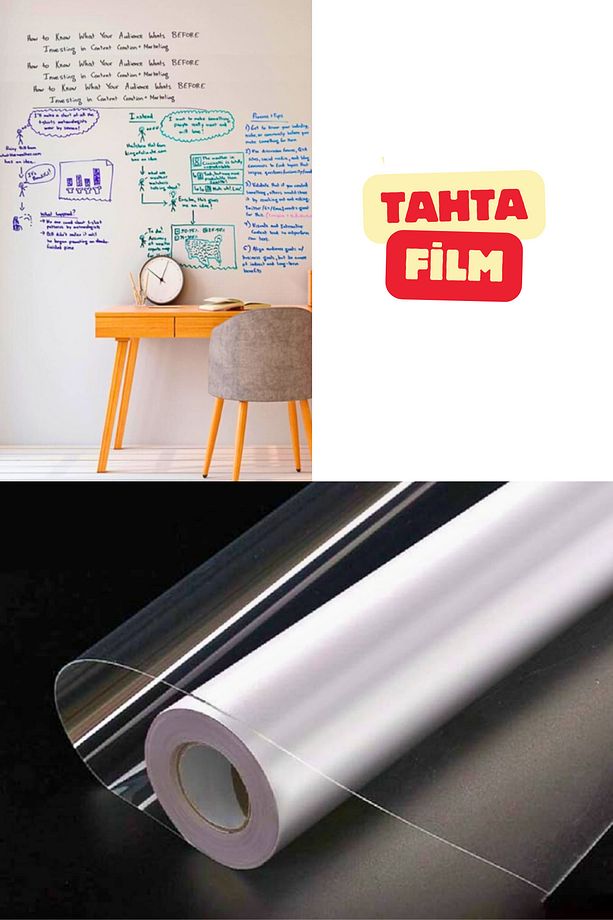 Yapışkanlı Şeffaf Tahta Filmi Duvara Yapışan Yazı Yazılabilen Duvar Kağıdı - 1