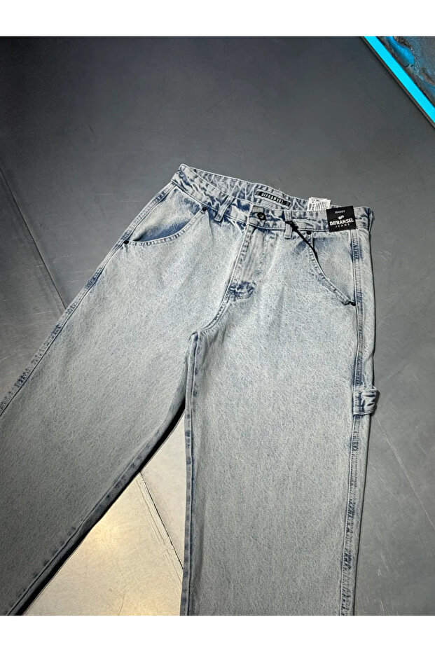 Blugi largi Differente Ice Blue - 3