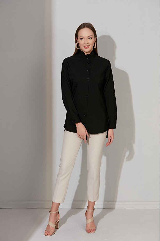 قميص بأكمام طويلة وأزرار - 1