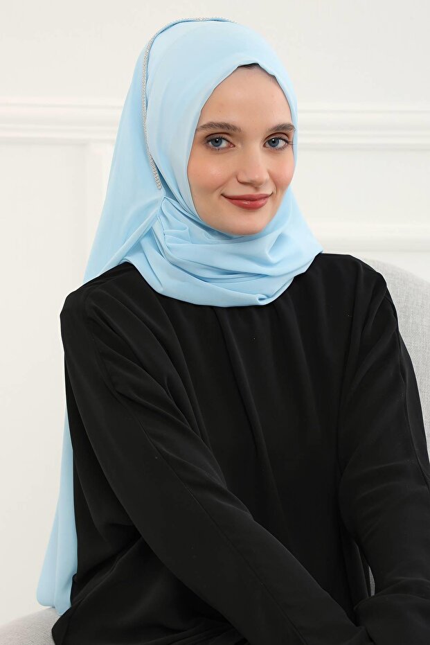 شال شيفون عملي، PS-22، أزرق فاتح