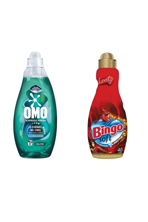 Express Fresh Beyazlar ve Renkliler 1480 ML & Yumuşatıcı Lovely 960 ML - 1