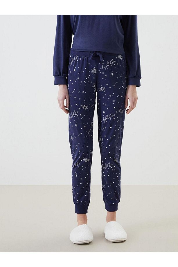 LCW DREAM Beli Lastikli Desenli Kadın Jogger Pijama Altı - 2