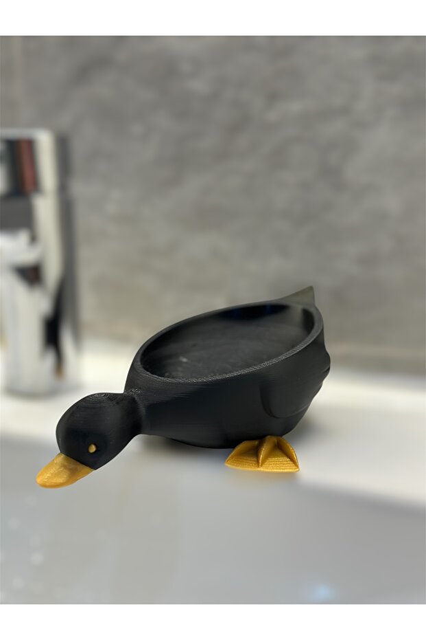 Duck Pattern Waterproof Soap Dispenser Black