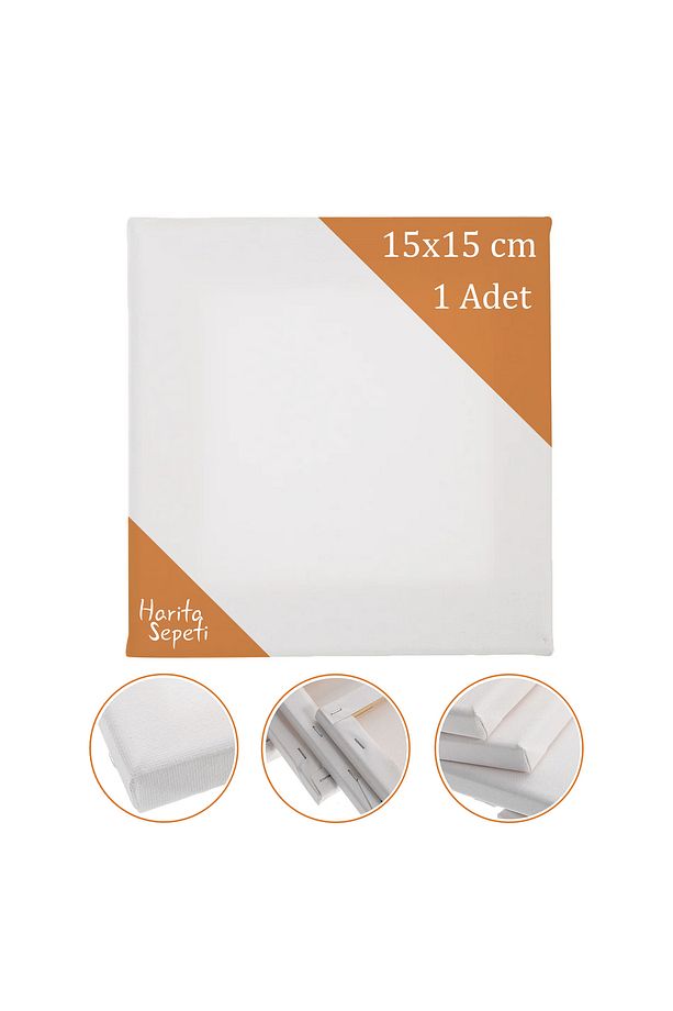 15x15 cm 1 Adet Kare Boş Tuval Tablo - 2