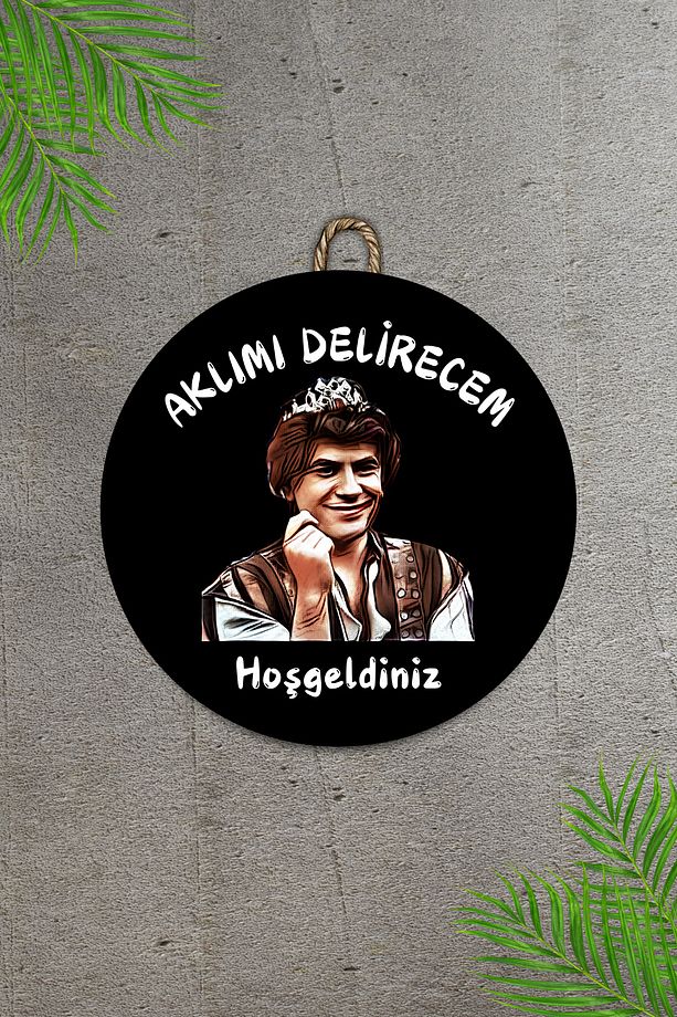 Dijital Baskı Siyah, Prens,Aklımı Delirecem desenli Kapı süsü, Duvar Süsü - 3