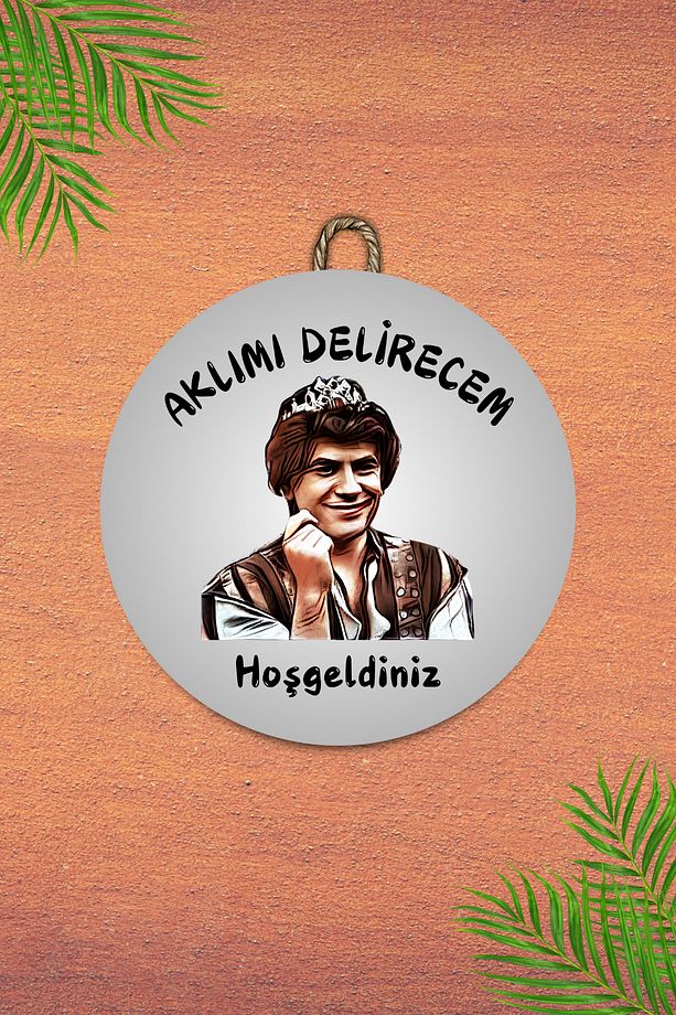 Dijital Baskı Gri, Prens,Aklımı Delirecem desenli Kapı süsü, Duvar Süsü - 4