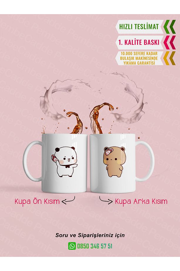 Dudu Bubu Hediyeli Kupa Kahve Bardak 1. Kalite Baskı - 1
