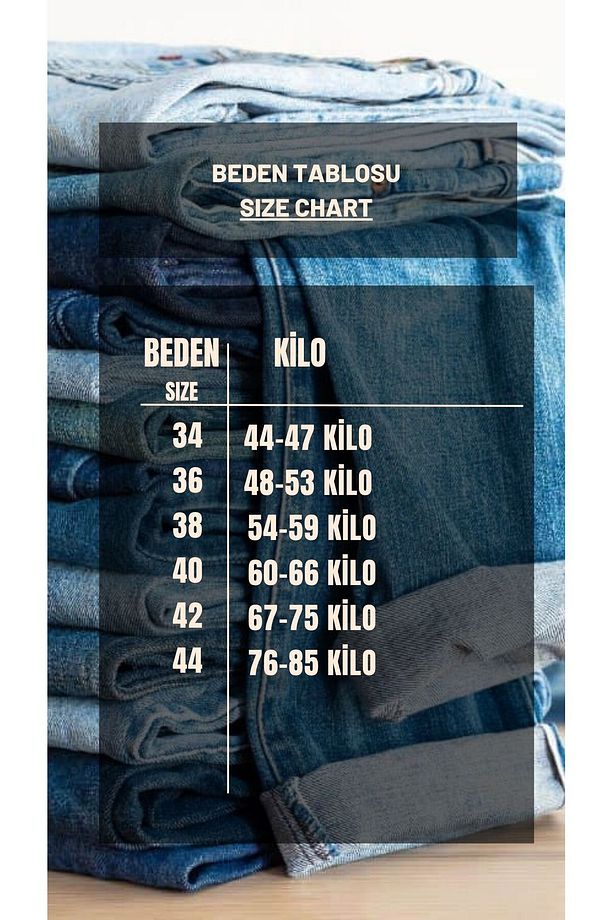 Kadın Yüksek Bel Bej Jeans Salaş Bej Kot Pantolon Palazzo Julia - 4