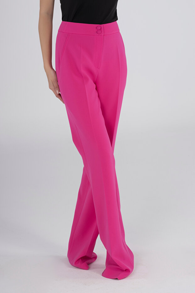 KREP KUMAŞ FLARE PANTOLON - 5