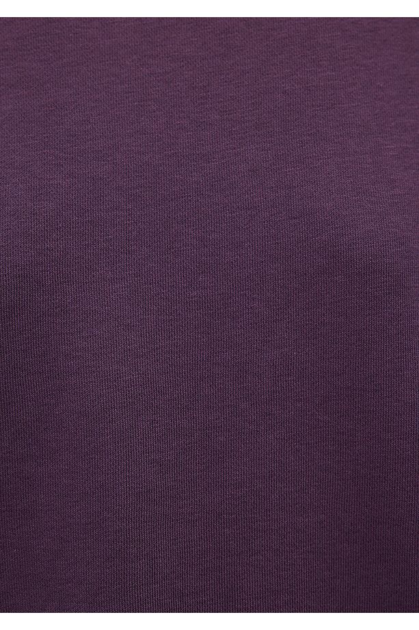 Bisiklet Yaka Mor Basic Sweatshirt 1611770-70635 - 7