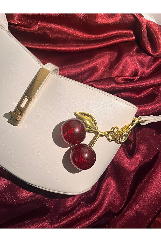 إكسسوار حقيبة الكرز الأحمر، زخرفة، سحر، سلسلة المفاتيح - 6