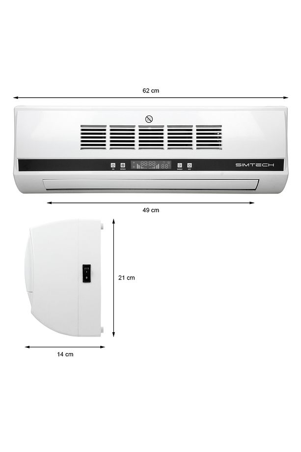 Duvar Tipi Fanlı Seramik Isıtıcı Ve Vantilatör - 3