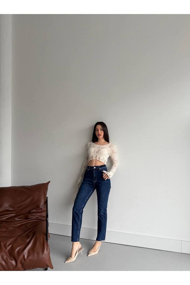 MARKA MODEL BOYFİT KOT PANTALON - 6