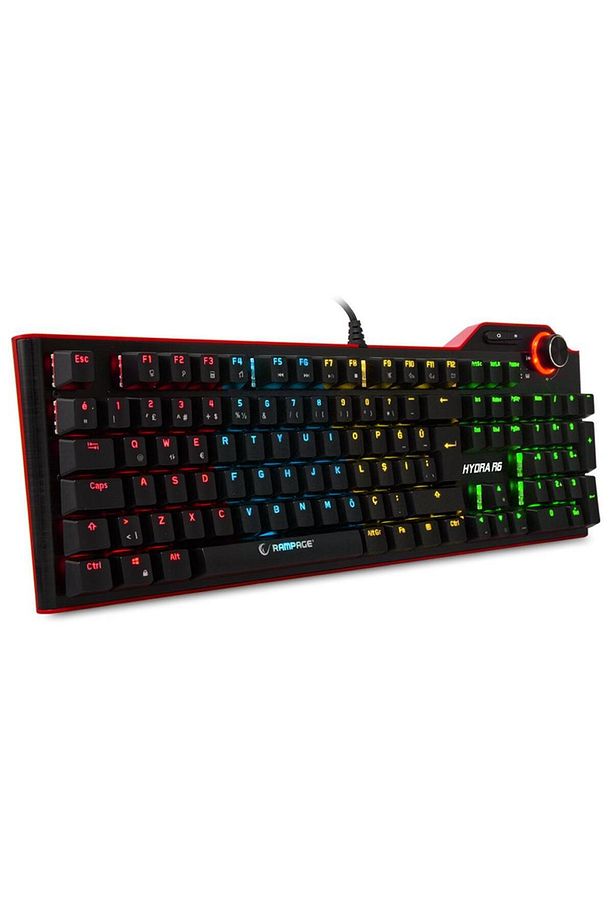Hydra R6 Full Color RGB LED Gaming Pro Red Switch Mekanik Klavye - 3