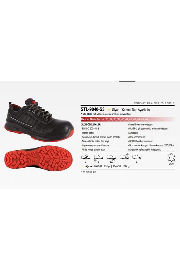 Stl-9040 S3 Src Deri Kompozit Burun Iş Ayakkabısı - 3