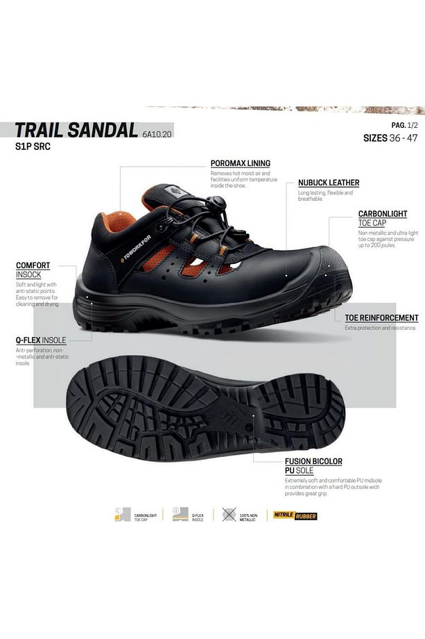 Trail Sandal S1p | Src | Esd Sandalet Tip Iş Ayakkabısı - 6
