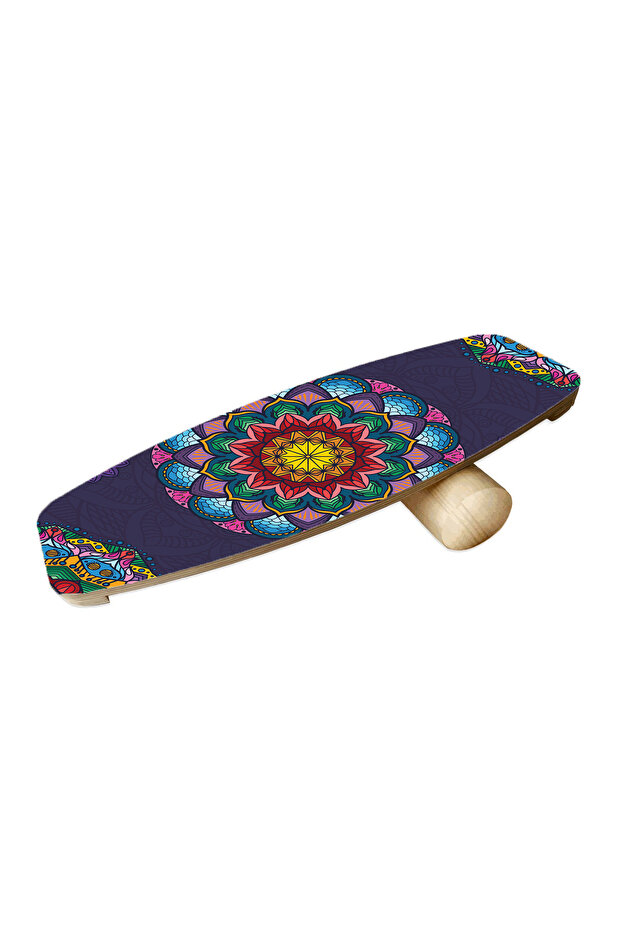 Wooden Printed Balance Board Rocket Balance Board Rocket Gym Board
