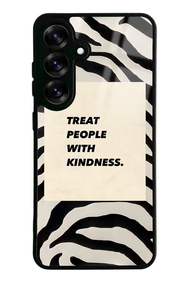 Samsung S25 Zebra Motto Design Glossy Phone Case