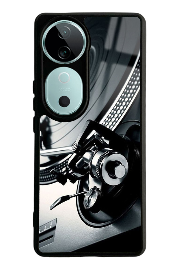 Vivo V40 Glossy Phone Case with Record Players Design